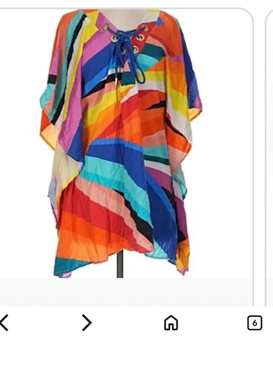 La Blanca Other - La Blanka Kimono Vibrant Multicolor Lace-Up Caftan Tops